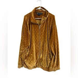 Stardom Gold Yellow Velour Vintage Jacket Signature Design 2XL